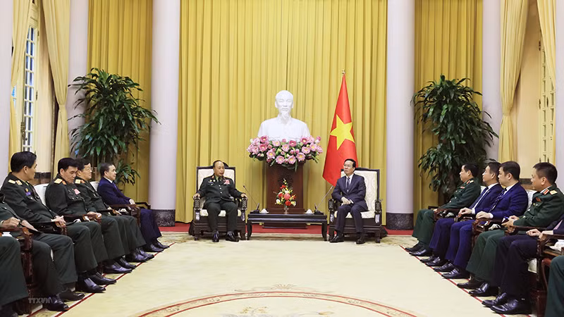 Quang cảnh buổi tiếp. (Ảnh: TTXVN) 