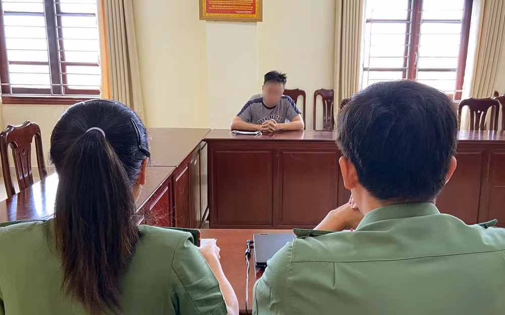 Lực lượng chức năng làm việc với H.N.M.