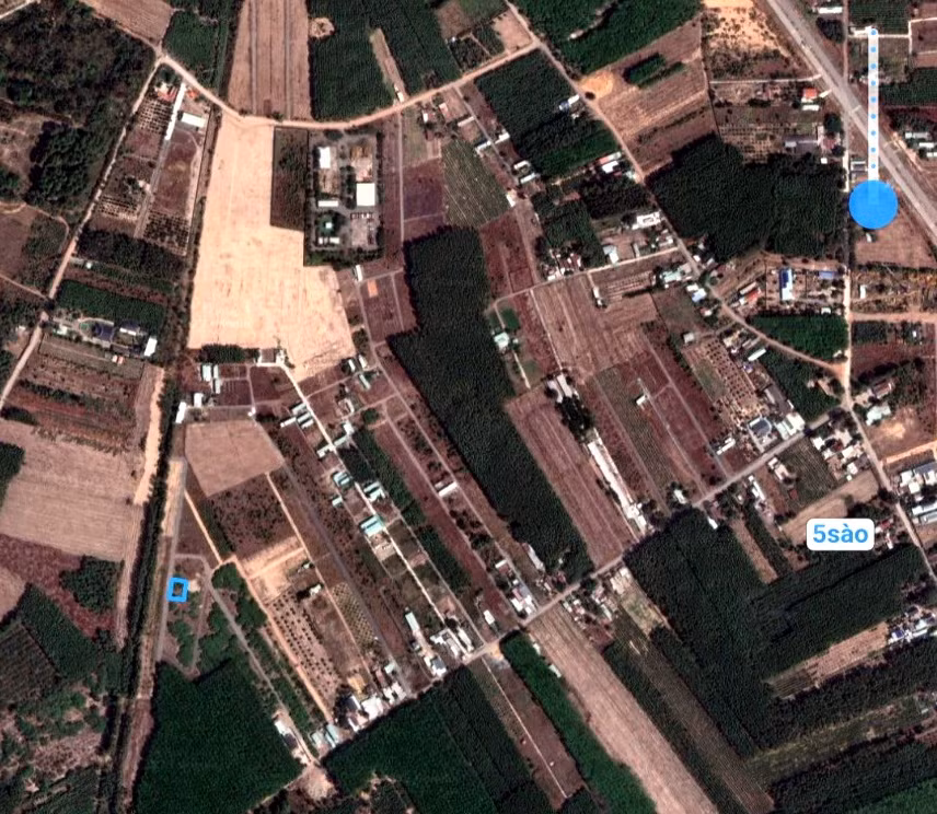 Khu vực Dự án khu dân cư Tam Phước chụp từ Google Maps.