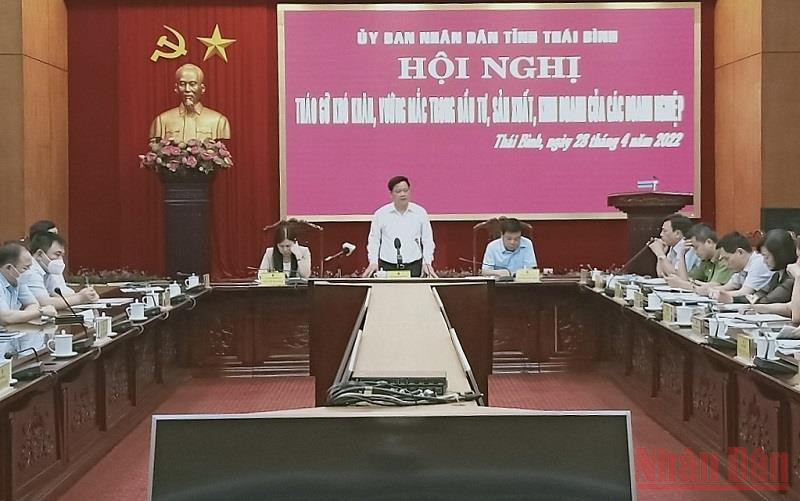 Lãnh đạo tỉnh Thái Bình trực tiếp đối thoại, tháo gỡ khó khăn với doanh nghiệp. Nhiều hoạt động hỗ trợ, đồng hành cùng doanh nghiệp tỉnh Thái Bình -0