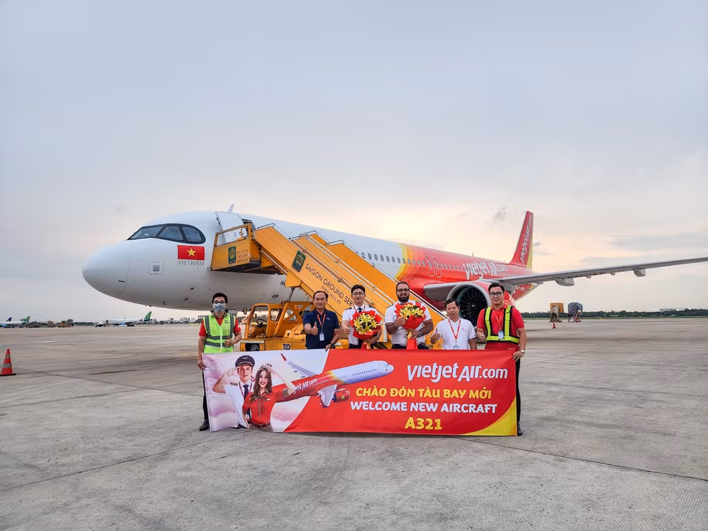 Trước cao điểm hè, chỉ trong một tuần, hãng Vietjet đã chào đón 3 tàu bay A321 neo ACF.