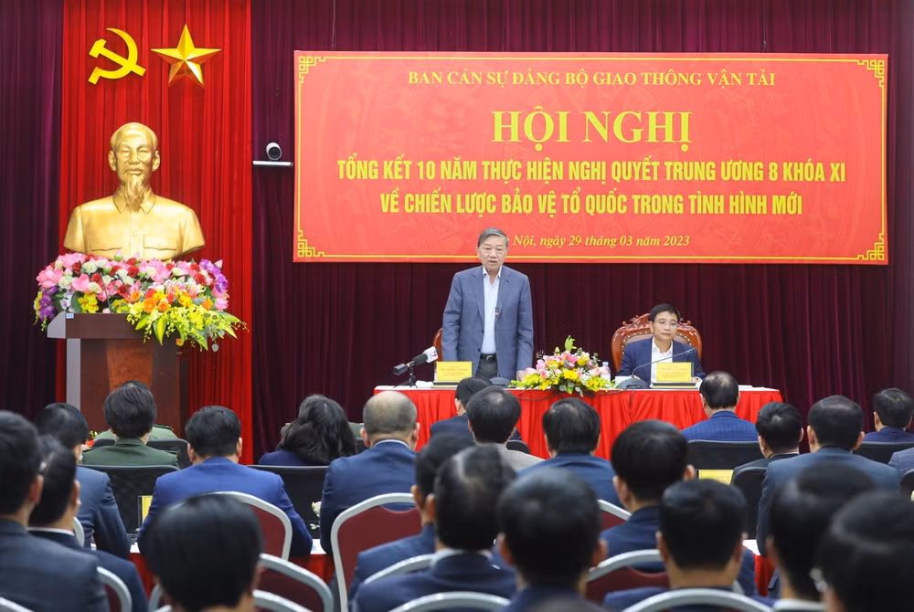 Hội nghị tổng kết 10 năm thực hiện Nghị quyết Trung ương 8 khóa XI về Chiến lược bảo vệ tổ quốc trong tình hình mới của Bộ Giao thông vận tải.