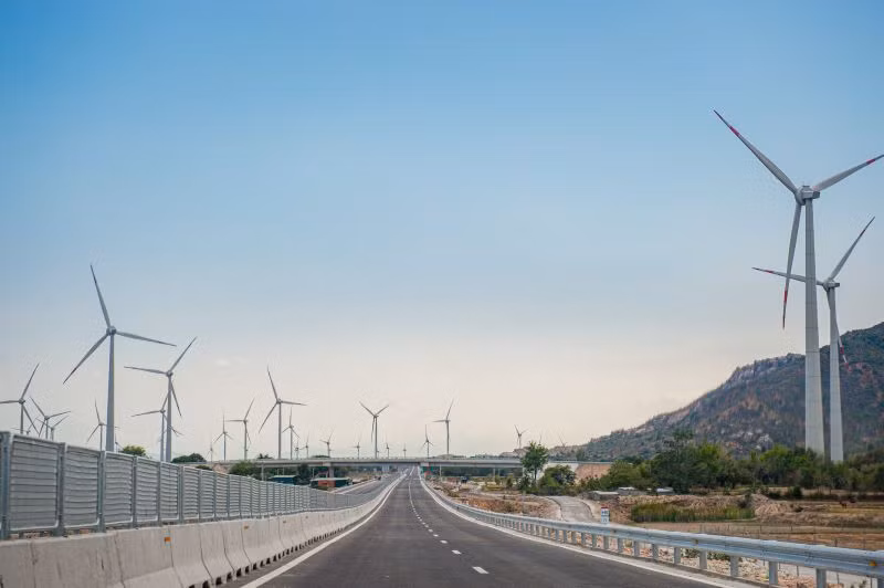 Một đoạn tuyến thuộc dự án đường cao tốc Cam Lâm-Vĩnh Hảo.