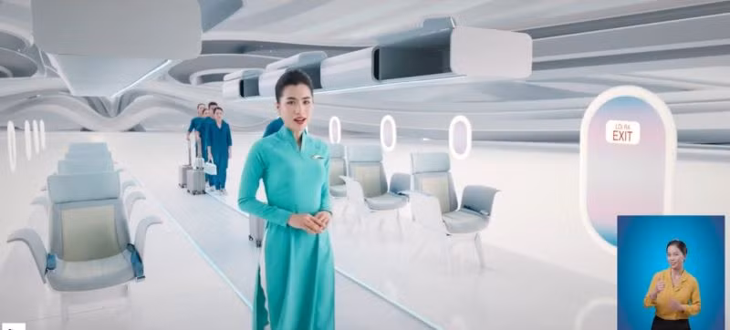 Mô phỏng khoang máy bay.