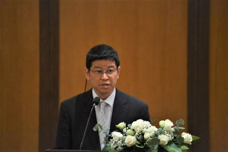 Ông Iwai Masaaki, Đại diện Cơ quan Hợp tác quốc tế Nhật Bản phát biểu tại hội thảo.