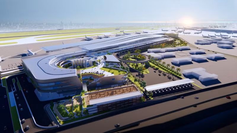 Phối cảnh Nhà ga hành khách T3, Cảng Hàng không quốc tế Tân Sơn Nhất.