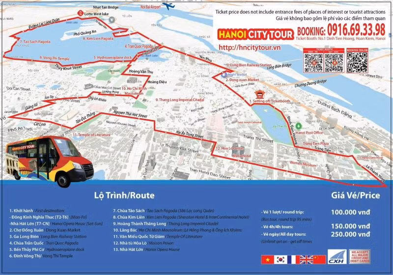 Lộ trình tuyến "Thăng Long thắng cảnh".