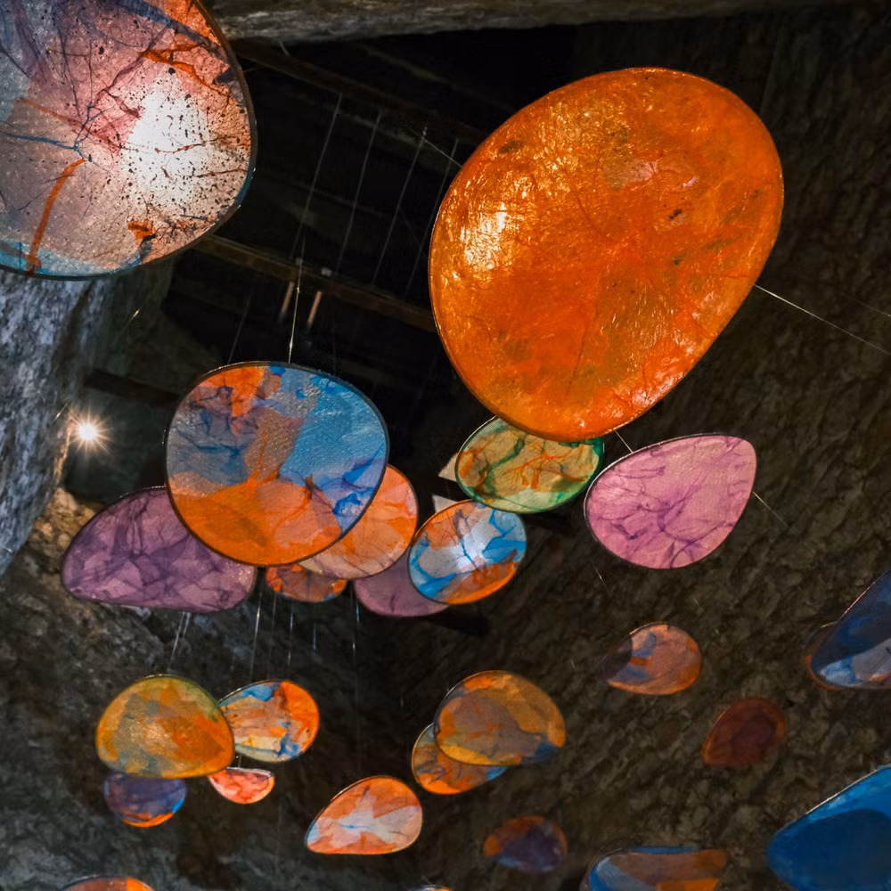 Không gian sắp đặt bên trong tháp nước Hàng Đậu.