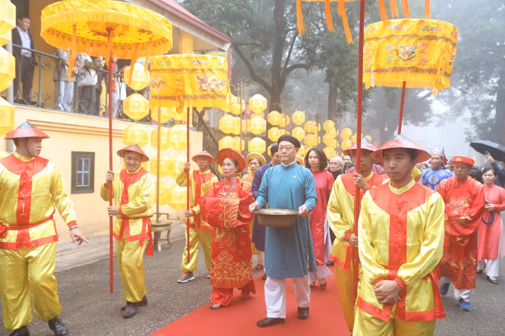 Tái hiện những nghi lễ đón Tết cung đình tại Hoàng thành Thăng Long.