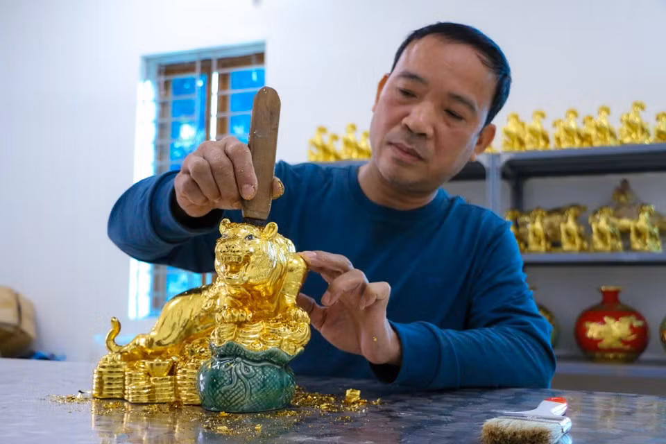 Sản phẩm của làng nghề Kiêu Kỵ tinh xảo và có giá trị cao.