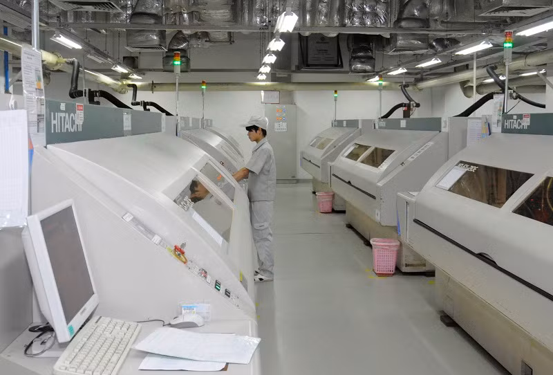 Sản xuất bảng mạch điện tử tại Công ty TNHH điện tử Meiko Việt Nam, Khu công nghiệp Thạch Thất-Quốc Oai (Hà Nội).