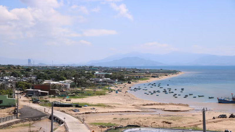 Khu vực dự kiến thực hiện dự án xây dựng Nhà máy điện hạt nhân 1 tại xã Phước Dinh, huyện Thuận Nam, tỉnh Ninh Thuận.