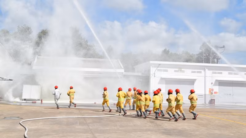 Sau sự cố, lực lượng tại chỗ tiến hành xử lý. 