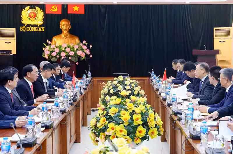 Quang cảnh buổi tiếp. (Ảnh: PHẠM KIÊN)