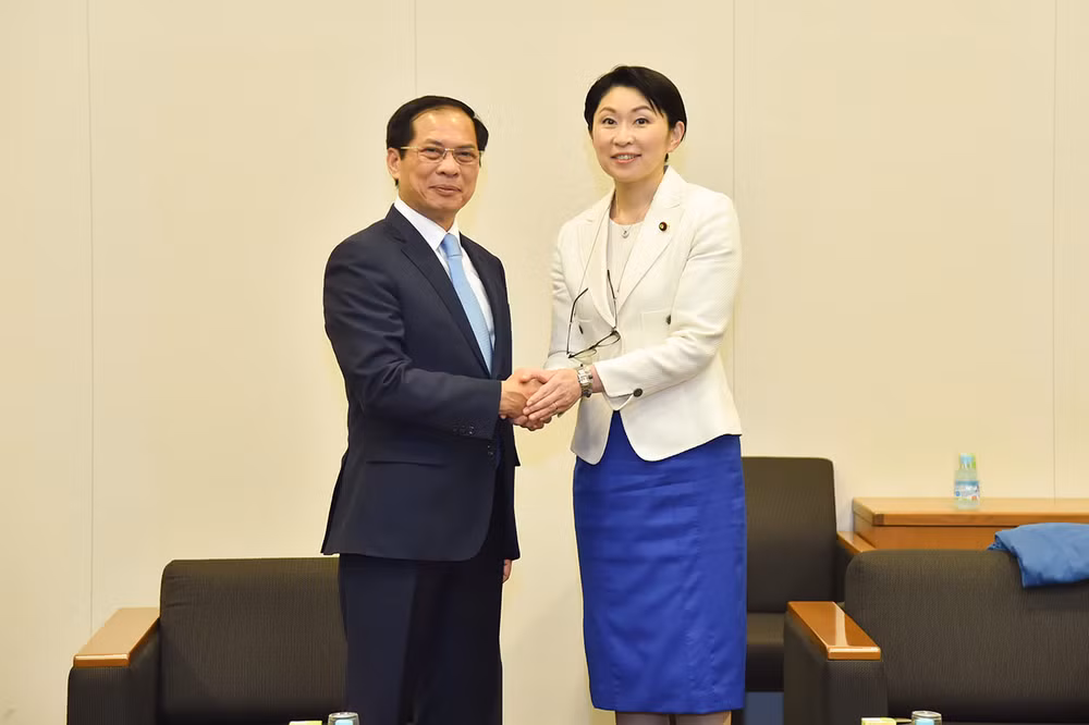 Bộ trưởng Bùi Thanh Sơn tiếp đại diện Ban lãnh đạo Liên minh Nghị sĩ hữu nghị Nhật-Việt, Obuchi Yuko.