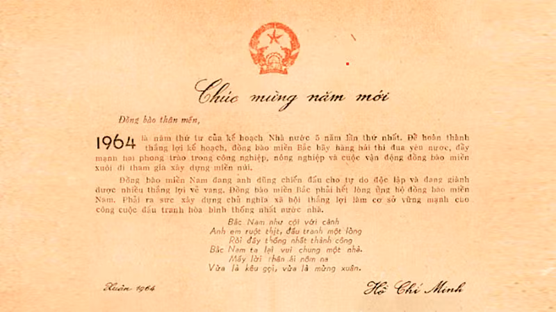 Nhớ Lời Chúc mừng năm mới Xuân Giáp Thìn của Bác 60 năm trước 