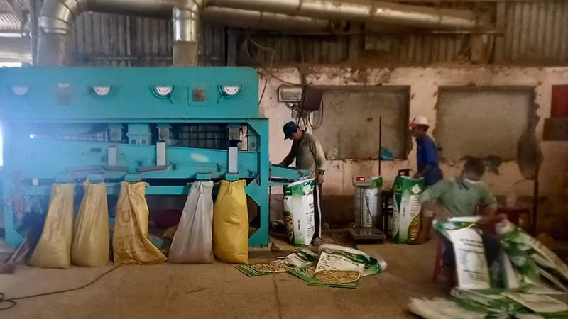 Hợp tác xã Khiết Tâm (thành phố Cần Thơ) áp dụng khoa học kỹ thuật vào sản xuất, chế biến lúa, gạo. 