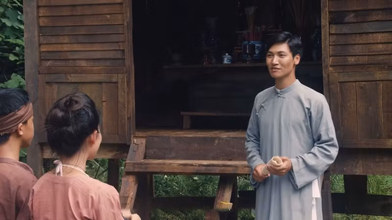 Cảnh trong phim "Thầu Chín ở Xiêm". (Ảnh ÐOÀN LÀM PHIM CUNG CẤP) 