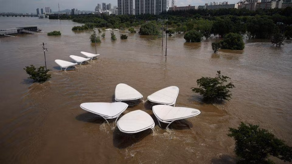 Toàn cảnh Công viên sông Han tại Seoul, ngày 10/8. (Ảnh: Reuters)