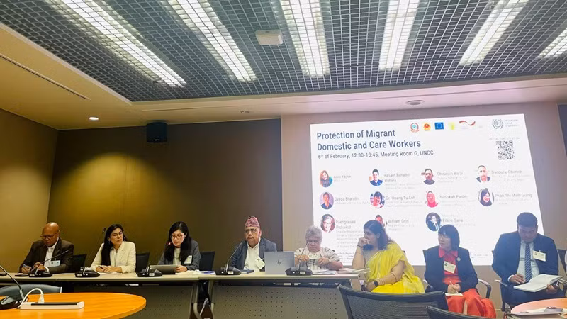 Việt Nam đồng chủ trì sự kiện với chủ đề “Bảo vệ người di cư làm công việc chăm sóc và giúp việc gia đình: Bảo hộ pháp lý, những khuôn khổ pháp lý và lắng nghe tiếng nói của người lao động”.
