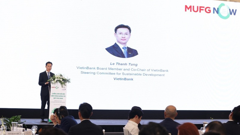 Ông Lê Thanh Tùng, Thành viên Hội đồng quản trị VietinBank nhấn mạnh ESG không chỉ là một xu hướng, mà là cam kết, là tư duy và là hành động thực tiễn. 