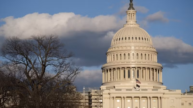 Tòa nhà Quốc hội Mỹ ở Washington, D.C (Ảnh: Tân Hoa xã)