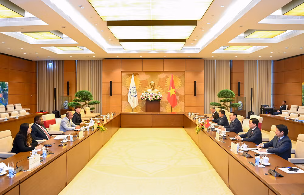 Quang cảnh buổi tiếp tại Nhà Quốc hội. (Ảnh: Duy Linh)