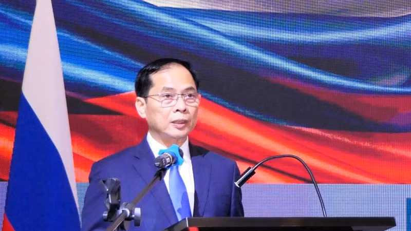 Phó Thủ tướng, Bộ trưởng Ngoại giao Bùi Thanh Sơn phát biểu tại lễ kỷ niệm