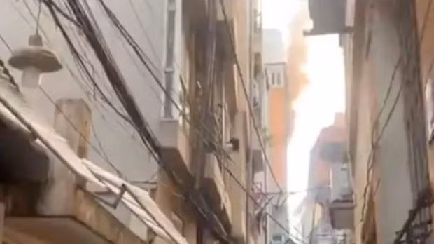 Khu vực xảy ra cháy tại ngõ 355 đường Xuân Đỉnh, phường Xuân Đỉnh, Hà Nội. (Ảnh: Người dân cung cấp)