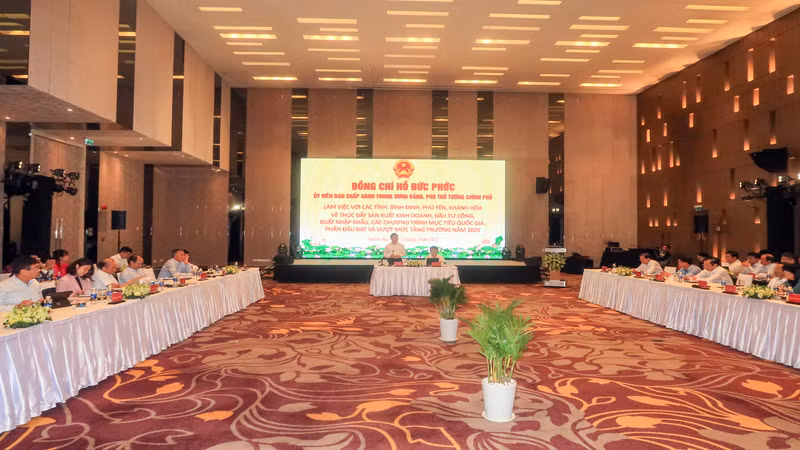 Quang cảnh buổi làm việc. (Ảnh: PHONG NGUYÊN) 