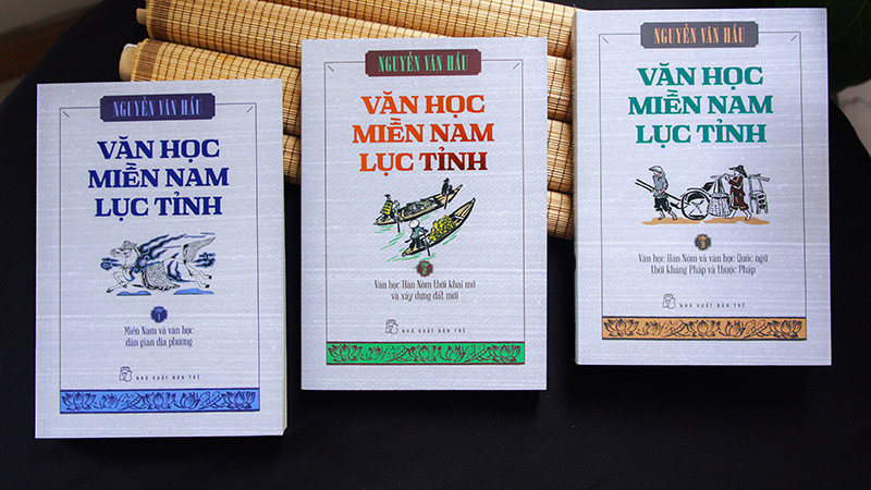 Bìa bộ sách "Văn học miền Nam lục tỉnh" (Nguyễn Văn Hầu). (Ảnh NXB Trẻ). Bìa bộ sách "Văn học miền Nam lục tỉnh" (Nguyễn Văn Hầu). (Ảnh NXB Trẻ).