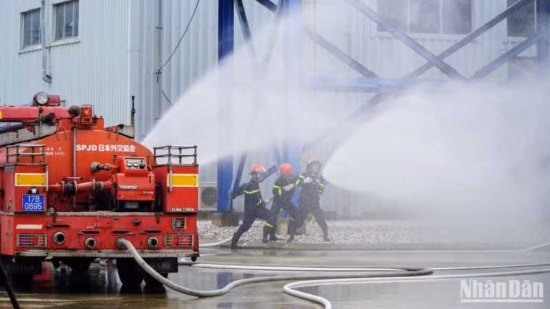 Diễn tập quy mô lớn tại Nhà máy Nhiệt điện Thái Bình 2.