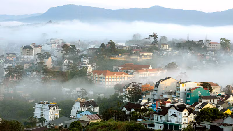 Đà Lạt trong sương.
