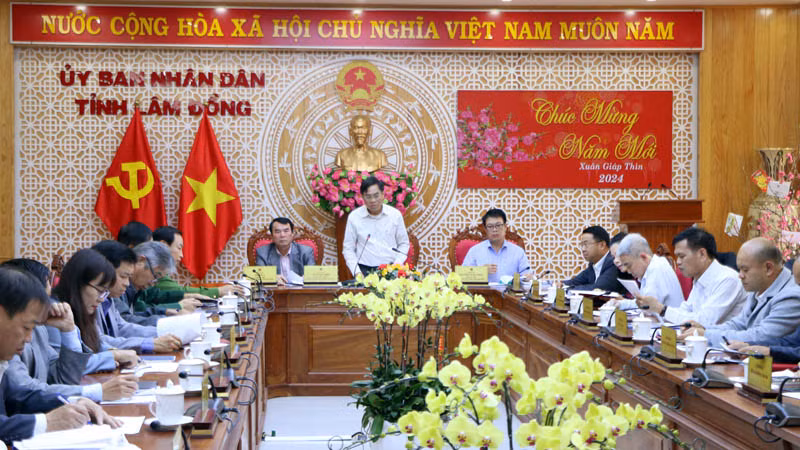 Đồng chí Võ Ngọc Hiệp phát biểu tại hội nghị.