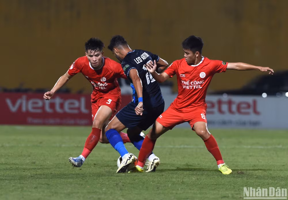 Chủ nhà Thể Công Viettel có bàn gỡ hòa quan trọng. (Ảnh: TRẦN HẢI)