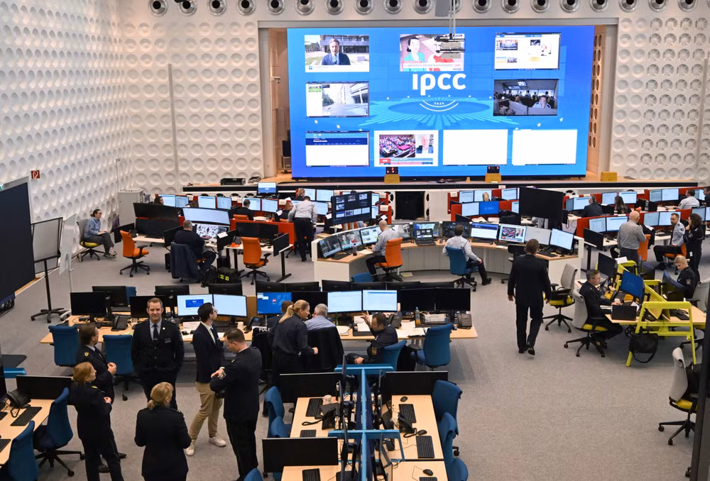 Trung tâm Hợp tác Cảnh sát Quốc tế (IPCC) tại Neuss. (Ảnh: Reuters)