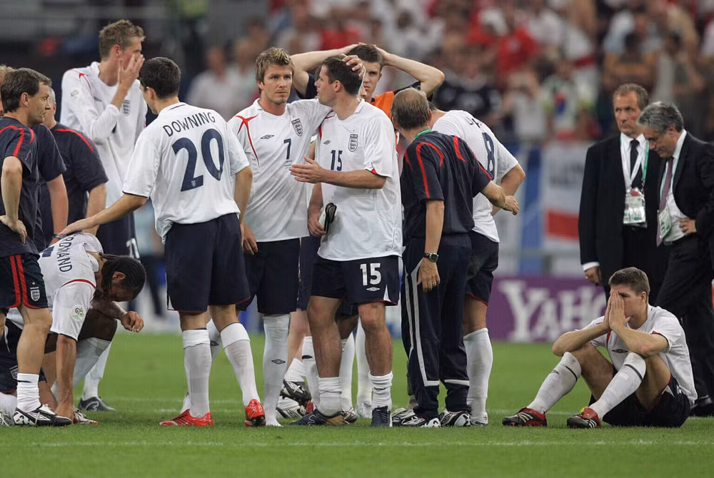 “Thế hệ vàng” của tuyển Anh gây thất vọng tại World Cup 2006. (Ảnh: Gettys)