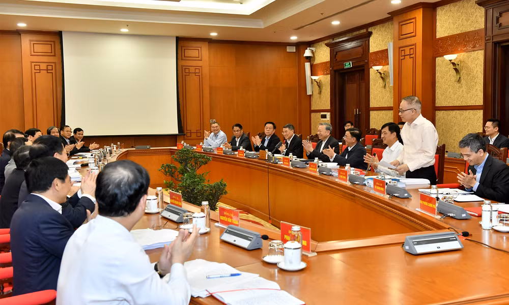 Phiên họp thứ hai Ban Chỉ đạo Trung ương về phát triển khoa học, công nghệ, đổi mới sáng tạo và chuyển đổi số. (Ảnh: ĐĂNG KHOA)