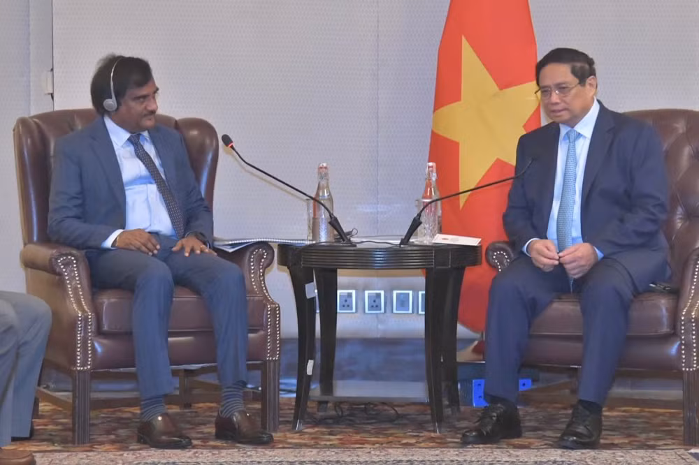 Thủ tướng Phạm Minh Chính tiếp ông P.Ramesh Babu, Chủ tịch, Giám đốc điều hành Tập đoàn SMS Pharmaceuticals.