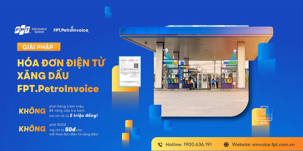 FPT.PetroInvoice giải quyết toàn diện bài toán xuất hóa đơn bán lẻ xăng dầu.