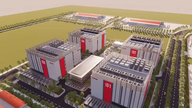 Phối cảnh trung tâm dữ liệu quy mô siêu lớn Tân Phú Trung của Viettel.