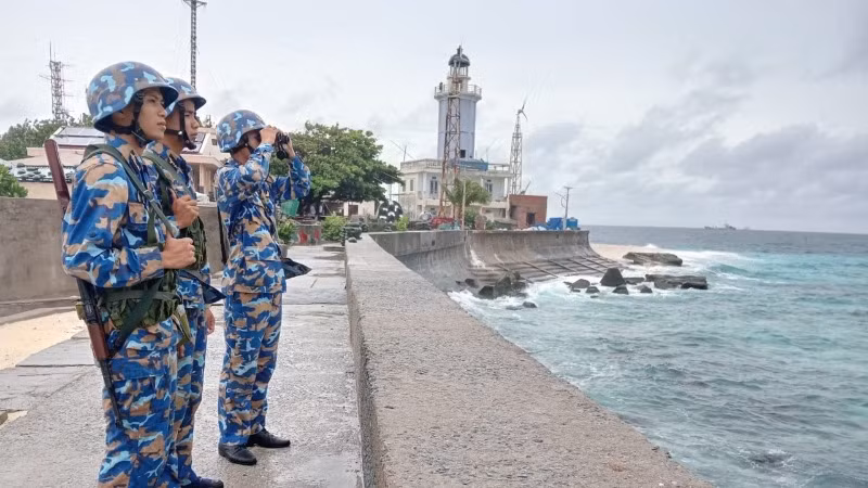 Vững tay súng, chiến sĩ Hải quân quyết tâm bảo vệ vững chắc biển, đảo thiêng liêng của Tổ quốc.