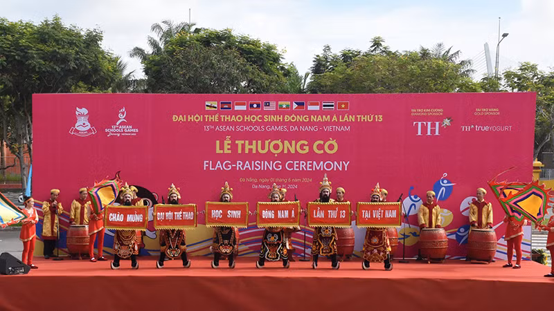 Thành phố Đà Nẵng chào mừng Đại hội Thể thao học sinh Đông Nam Á lần thứ 13 năm 2024. (Ảnh:ANH ĐÀO)