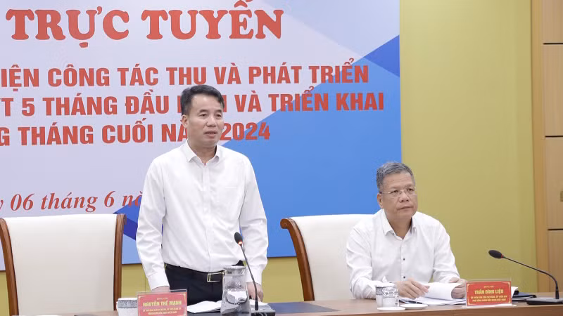 Tổng Giám đốc Nguyễn Thế Mạnh phát biểu tại hội nghị. (Ảnh: VSS)