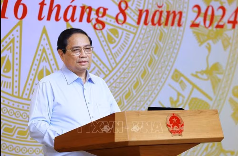 Thủ tướng Phạm Minh Chính phát biểu ý kiến. (Ảnh: TTXVN)