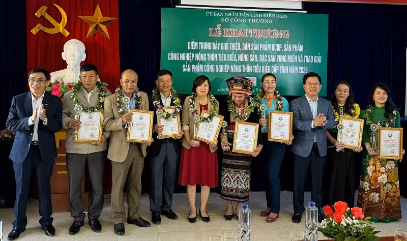 Trao giải sản phẩm công nghiệp nông thôn tiêu biểu cho các chủ thể.