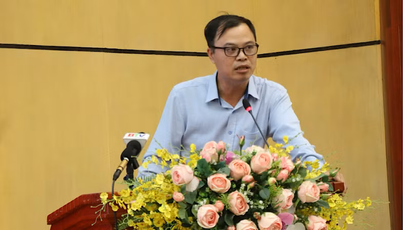 Đại diện VCCI trình bày tham luận tại hội nghị.