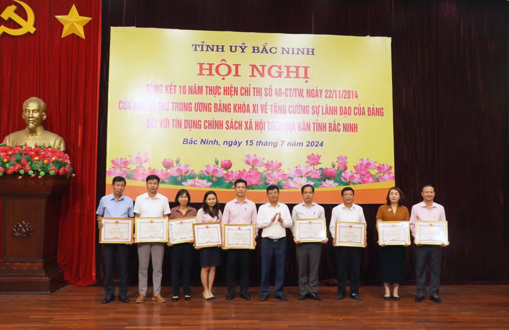 Các cá nhân có thành tích xuất sắc được tặng Bằng khen của tỉnh.