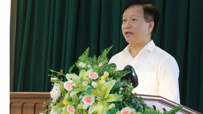 Giám đốc Sở Nông nghiệp và Phát triển Nông thôn Bắc Ninh phát biểu tại hội thảo.