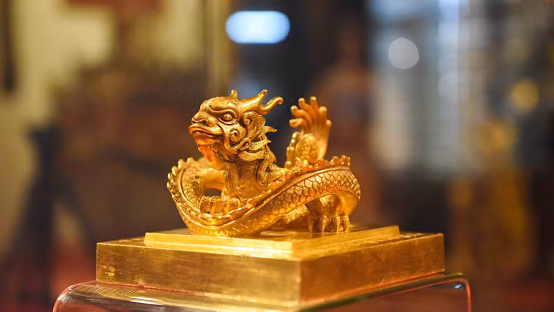 Ấn vàng Hoàng đế chi bảo lần đầu đón Tết tại quê hương sau hơn 70 năm lưu lạc. 